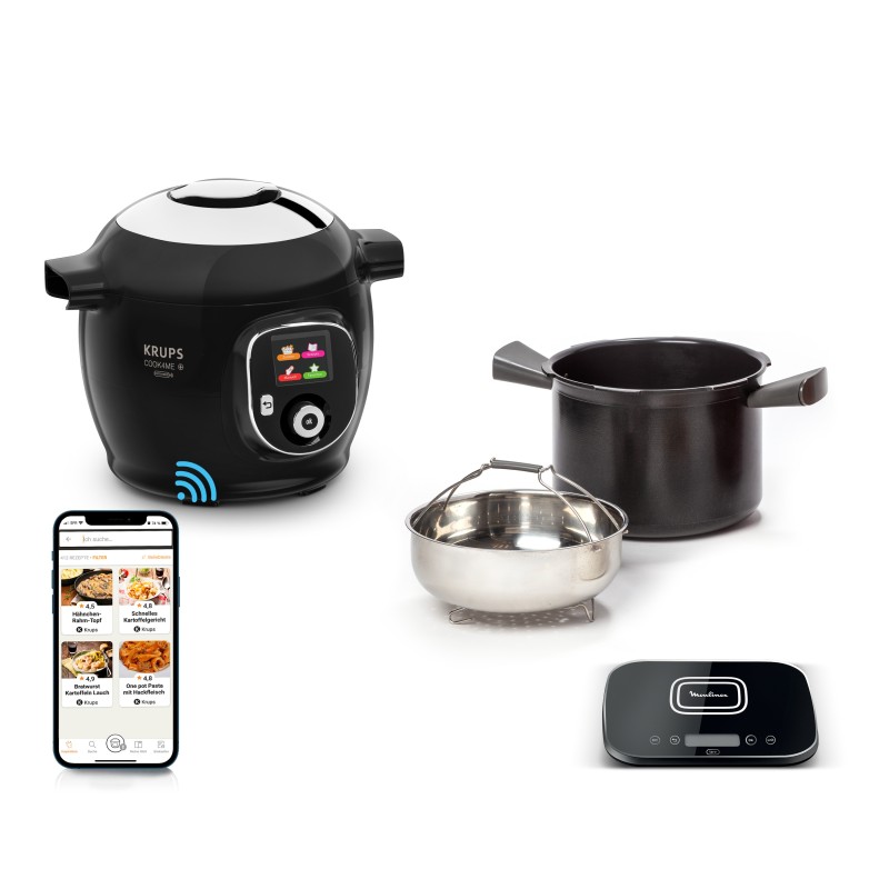 Krups CZ 8568 Multikocher COOK4ME+ GRAMEEZ Bluetooth Schnellkochtopf + Waage